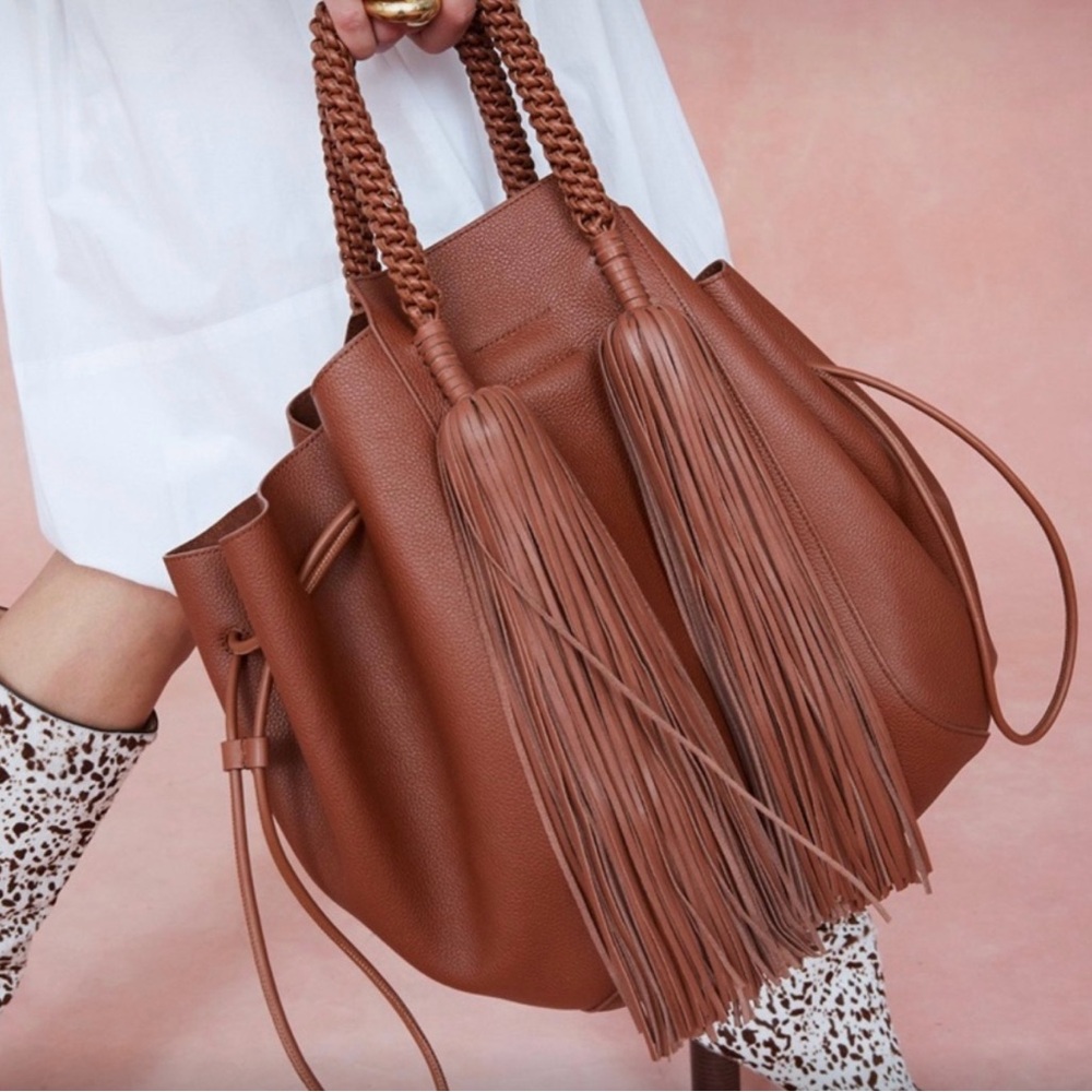 Ulla Johnson Imogen color Saddle Carryall tote great condition!